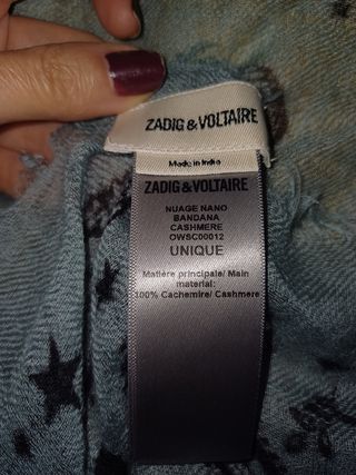 Pañuelo bandana azul Zadig Voltaire