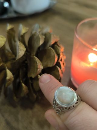 Anillo plata nácar/madreperla