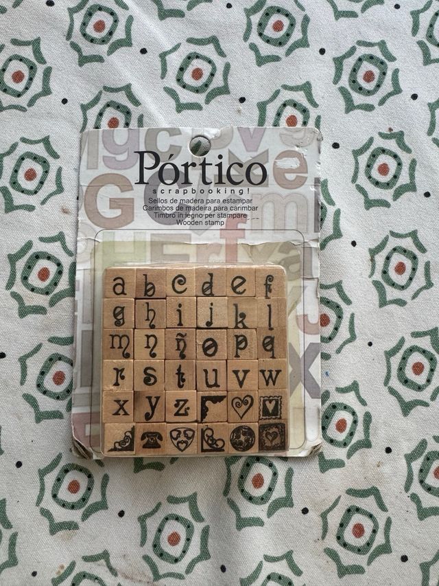 Sellos de madera de scrapbooking