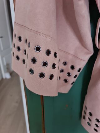 Kimono antelina color nude