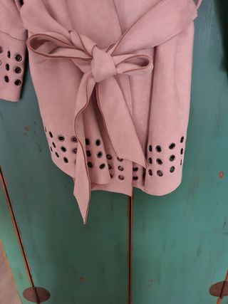 Kimono antelina color nude