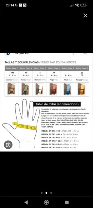 Guantes malla 