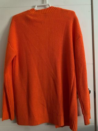 Cardigan de punto naranja