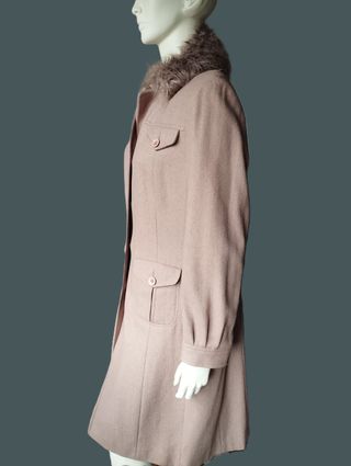 Abrigo de paño marrón