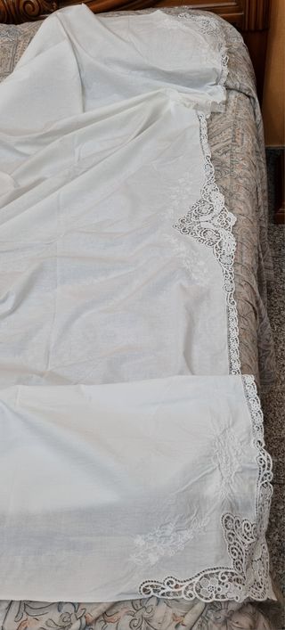 Lenzuolo e Federe con Pizzo Burano