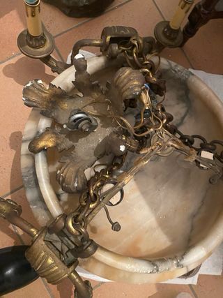 Lampadario in alabastro