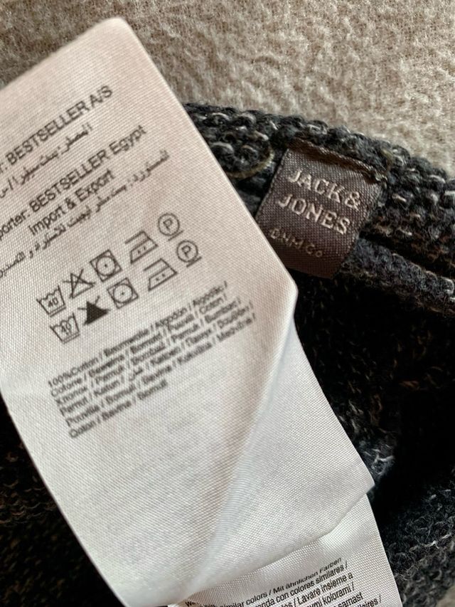 Maglia cotone grigio, Jack & Jones, taglia L.