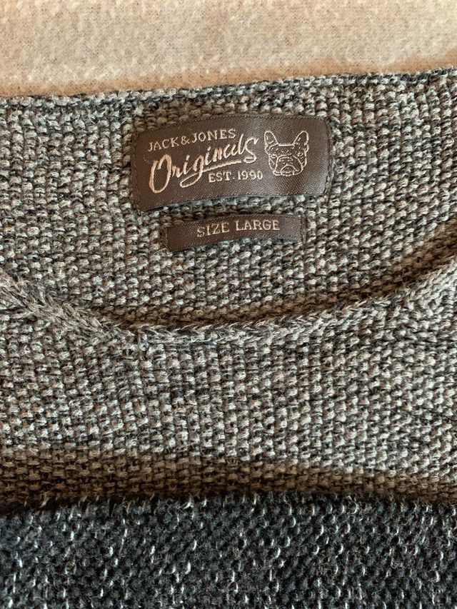 Maglia cotone grigio, Jack & Jones, taglia L.