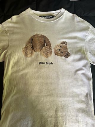 T-shirt Palm angels white bear tee