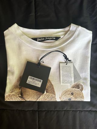 T-shirt Palm angels white bear tee