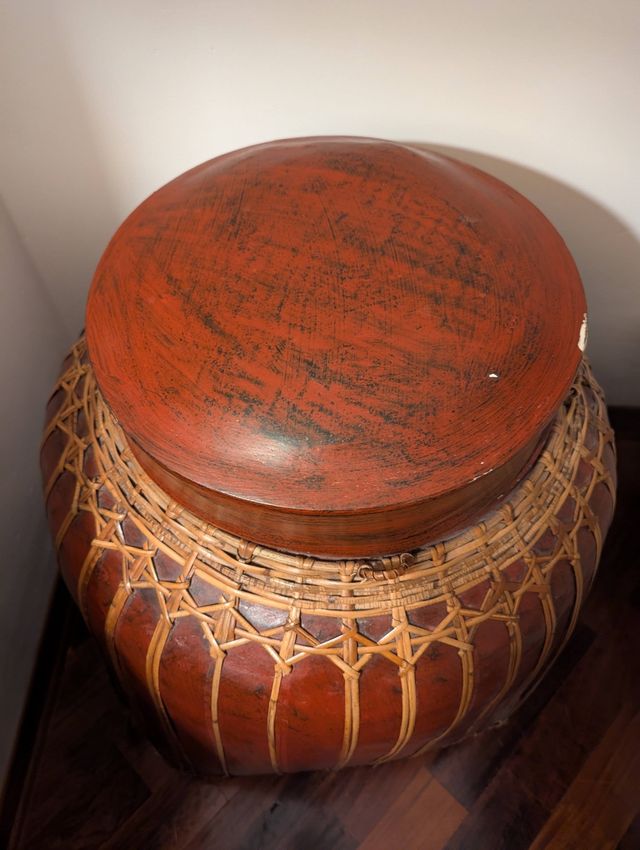 Contenitore vintage in bamboo