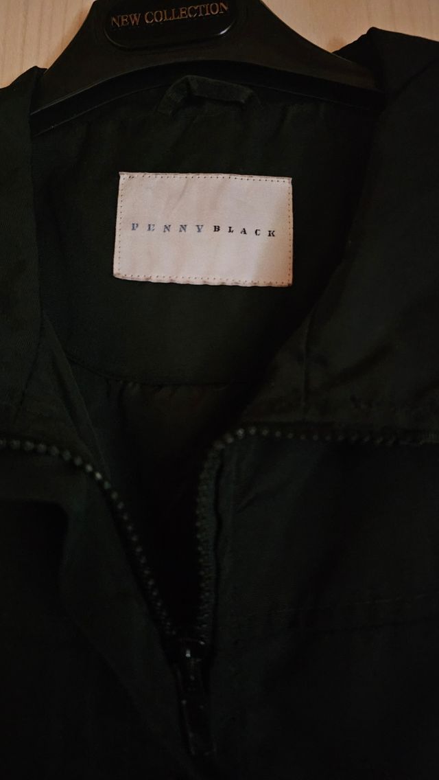 Giubbino nero donna/paravento pioggia