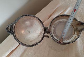 Jarra termo de cristal antigua