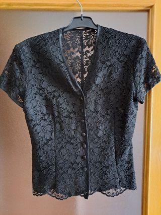 Camisa de Encaje manga corta