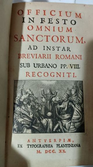 Officium in festo omnium sanctorum de 1720