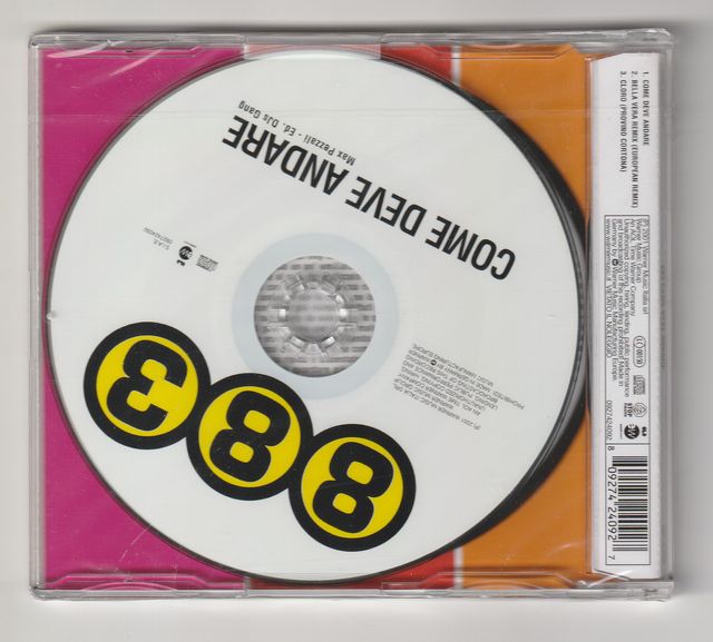 883 Max Pezzali Come deve andare CDSingle NUovo Si