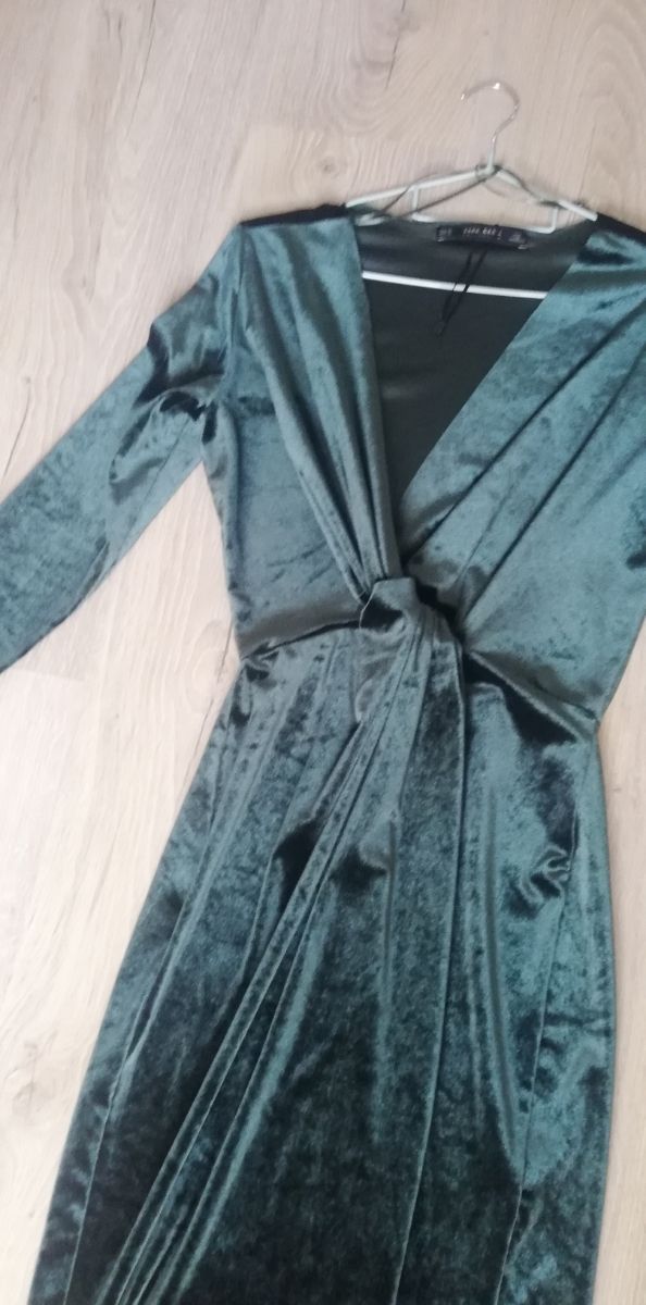 vestido fiesta terciopelo verde