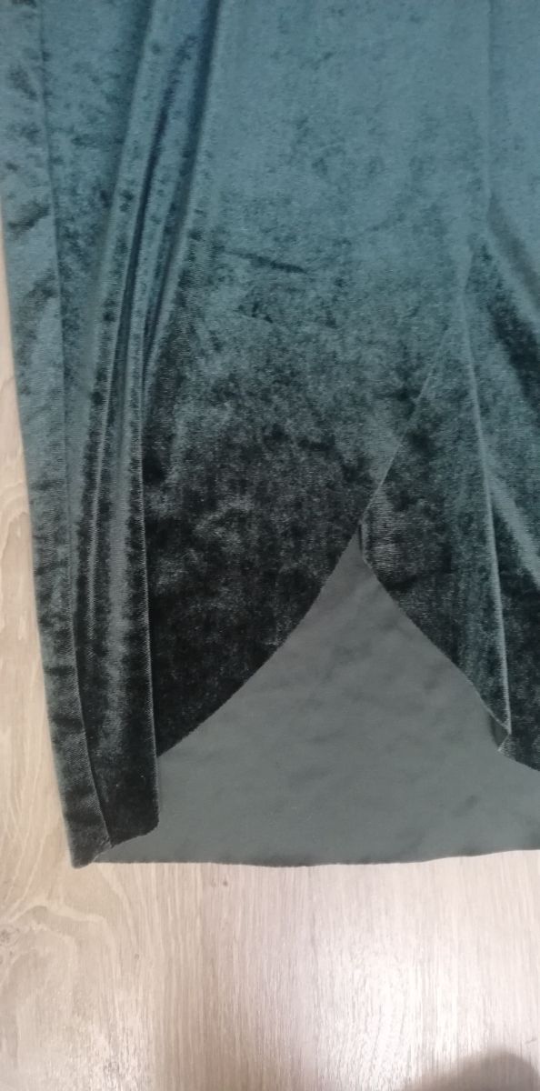 vestido fiesta terciopelo verde