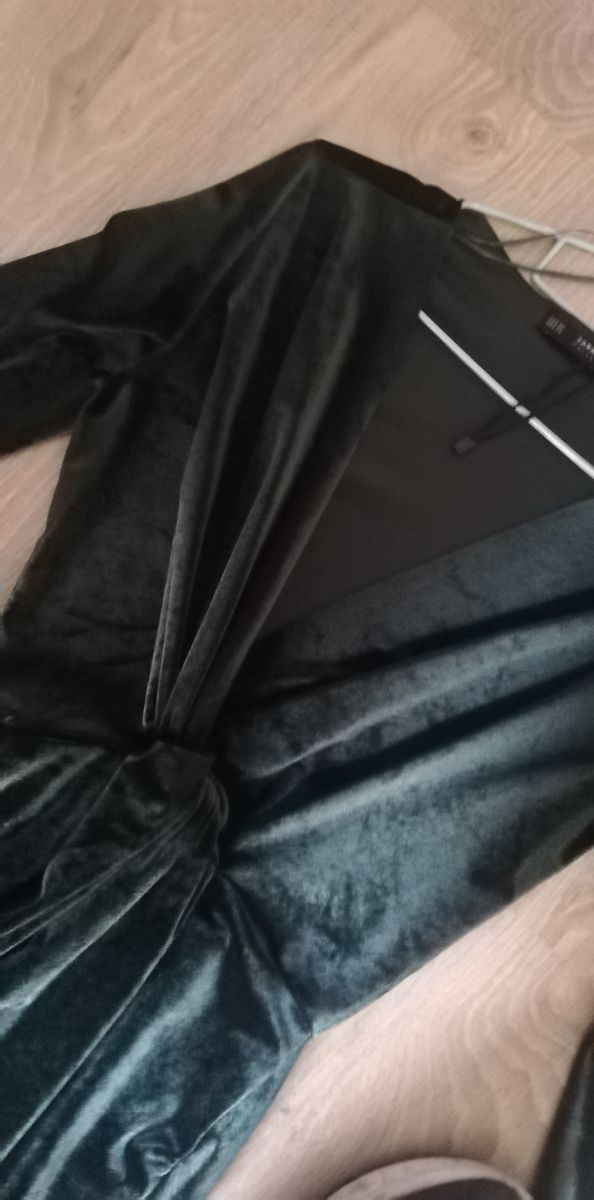 vestido fiesta terciopelo verde