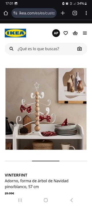 Ikea árbol decoración navideña. Oferta CHOLLO