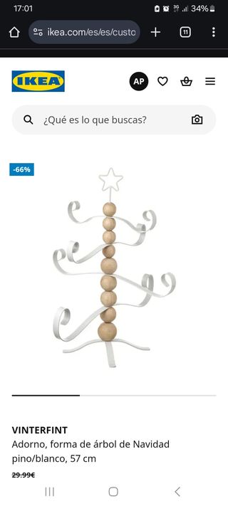 Ikea árbol decoración navideña. Oferta CHOLLO