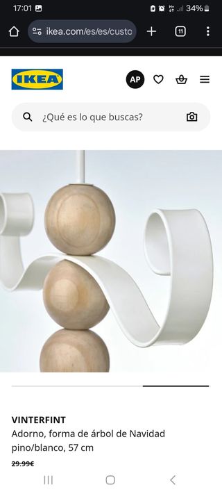 Ikea árbol decoración navideña. Oferta CHOLLO