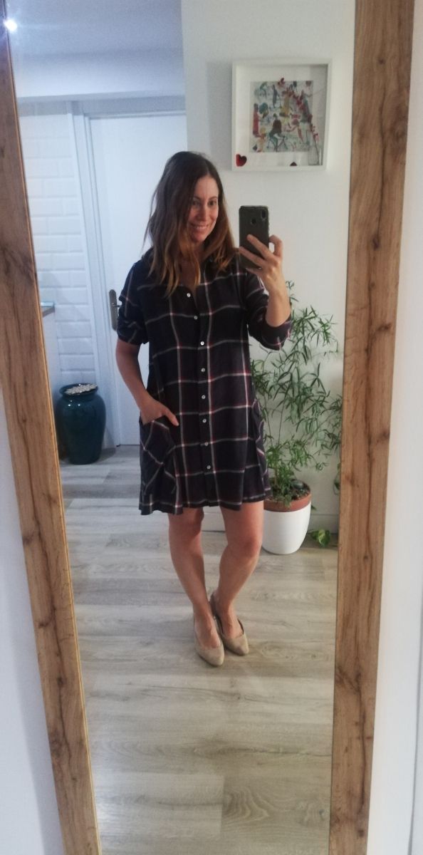 vestido camisero cuadros escoceses