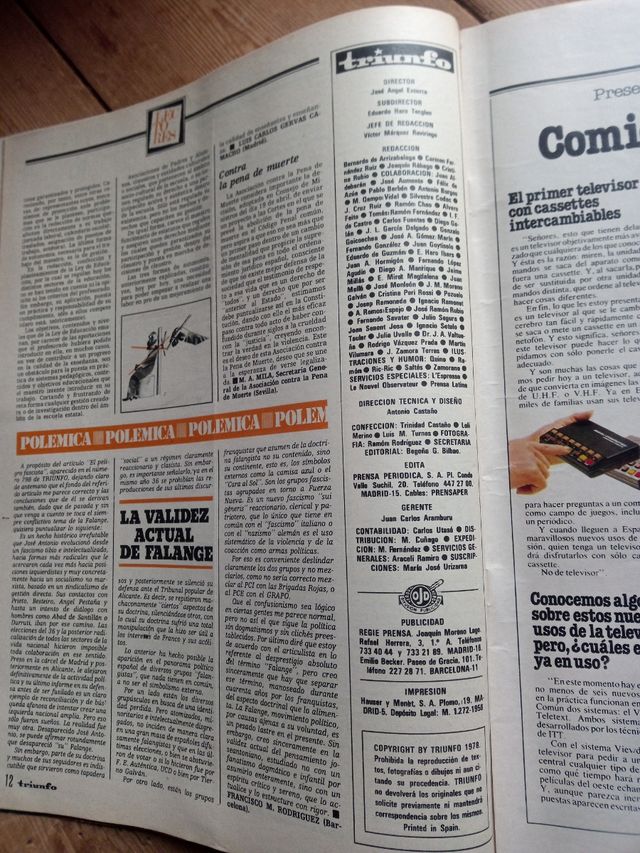 Mazinger Z. Revista Triunfo n°800. 1978