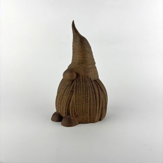 Gnomo di Natale Decorativo - Effetto Legno Scuro