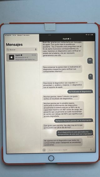 iPad PRO 10.5 A1701 bateria al 86 porciento