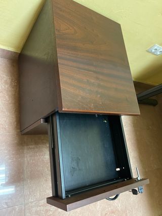 Cajonera con ruedas despacho nogal