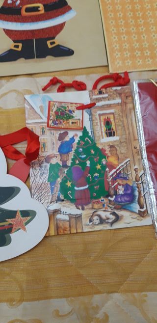 Set 7 buste sacchetto regalo natalizie
