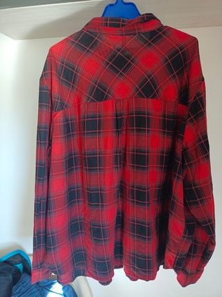 Camisa cuadros manga larga H&M