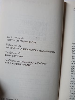racconti di un pellegrino russo