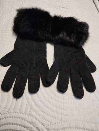 Guantes lana de mujer negros