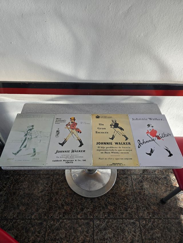 4 Carteles Chapa Johnnie Walker
