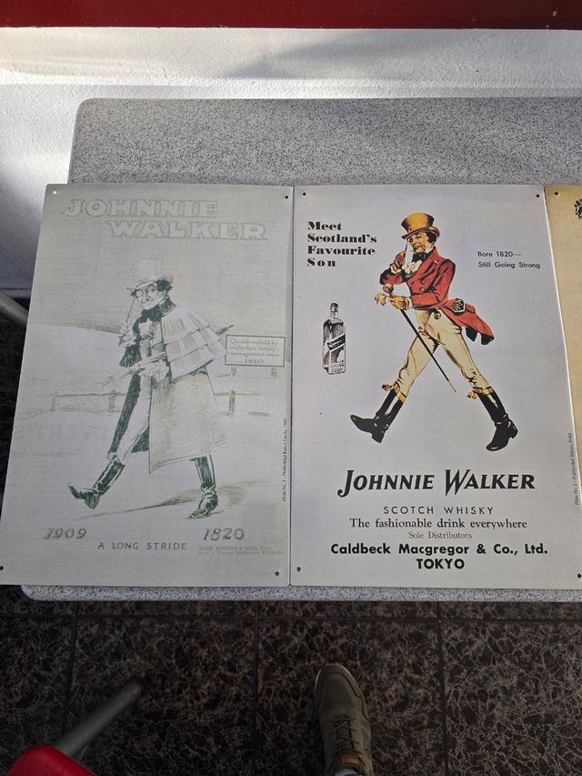 4 Carteles Chapa Johnnie Walker