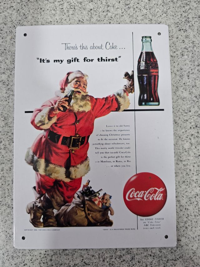 Carteles Chapa Papanoel Coca-Cola