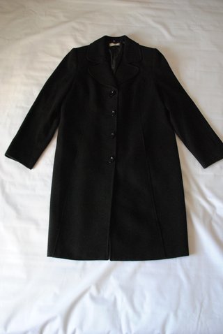Abrigo de paño, de mujer negro 3/4, talla 48