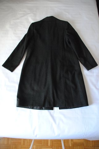 Abrigo de paño, de mujer negro 3/4, talla 48