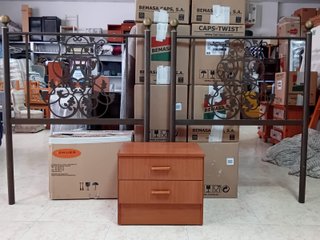 2 CABEZALES FORJA Y MESITA DE NOCHE 25 EUROS TODO