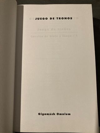 Canción de hielo y fuego: Juego de tronos (Omnium)
