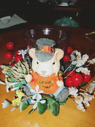 Mazzo di fiori secche Lunaria più vaso.