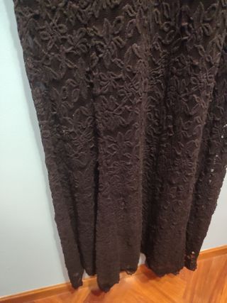 VESTIDO FIESTA LARGO ENCAJE ROSEMUNDE