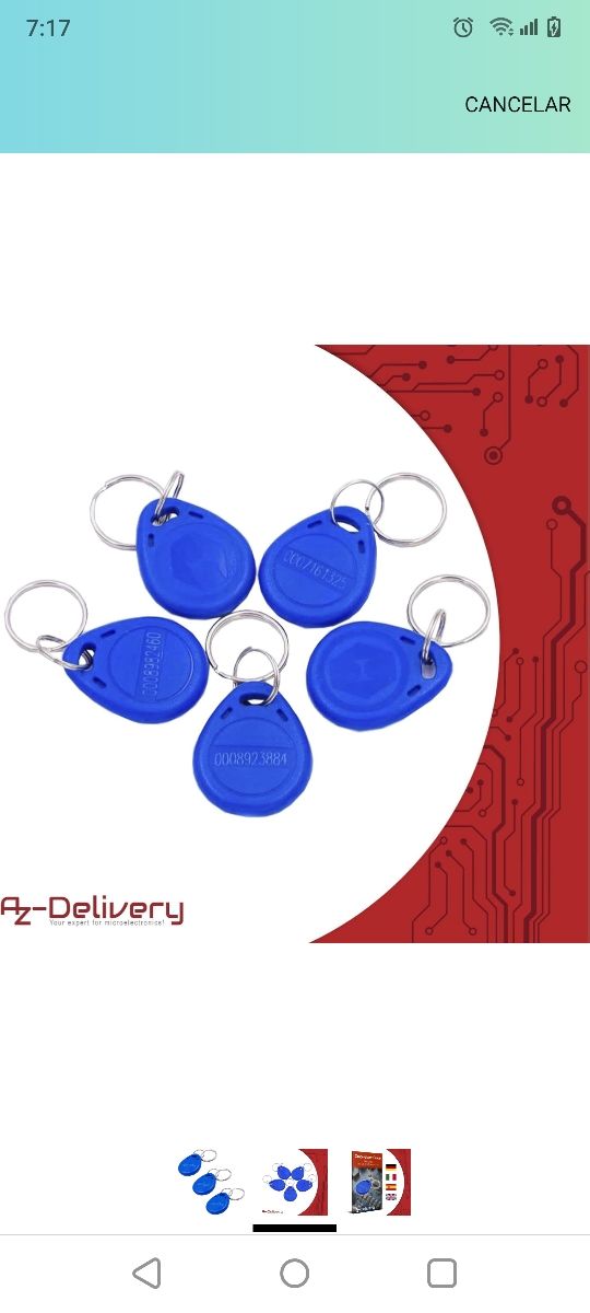 AZDelivery 20 x Chips RFID con Transpondedor de 12