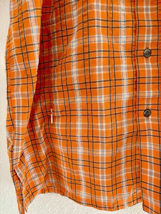 Camicia arancione a quadri