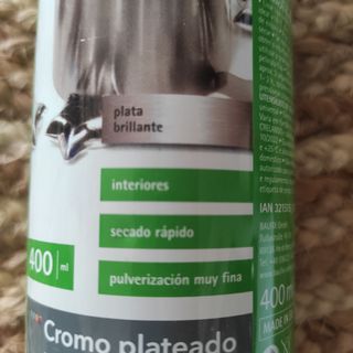 Bote pintura plata nuevo 