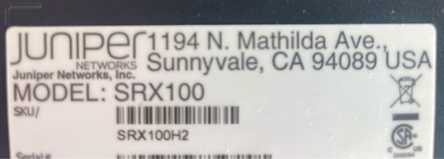 Firewall router juniper srx100