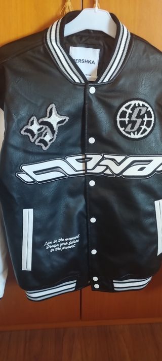 Chaqueta bomber imitación piel