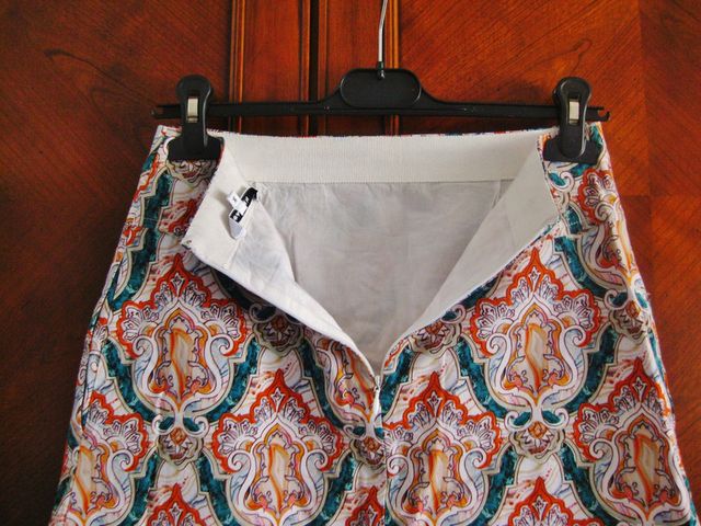 Mini gonna corta Carven Paris stampa barocca S